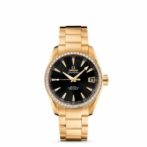Omega Seamaster Aqua Terra 150M Co-Axial 38.5 Yellow Gold / Diamond / Black / Bracelet 231.55.39.21.51.002 (23155392151002)